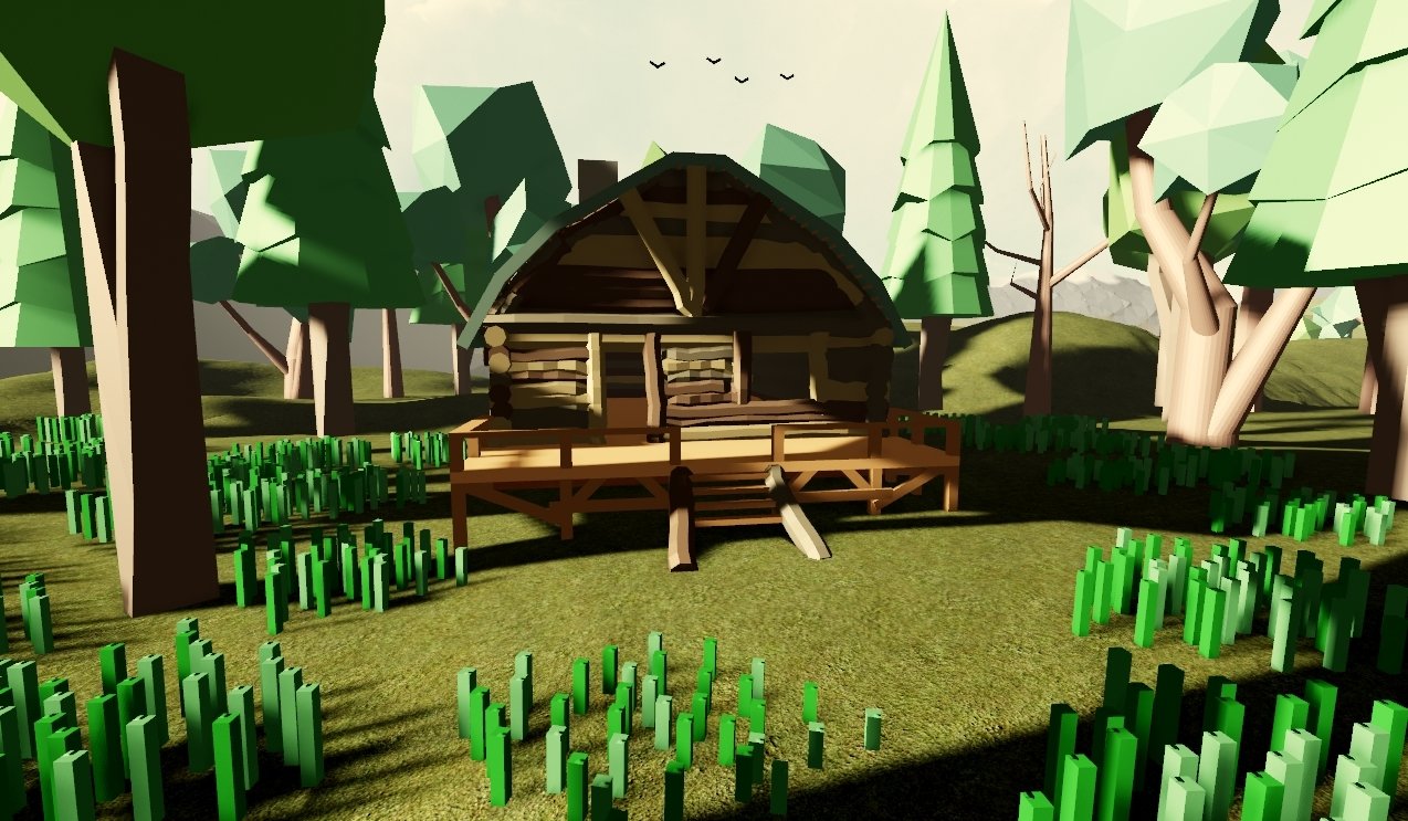 Tyridge77 On Twitter Simple Low Poly Cabin Scene I Really Do