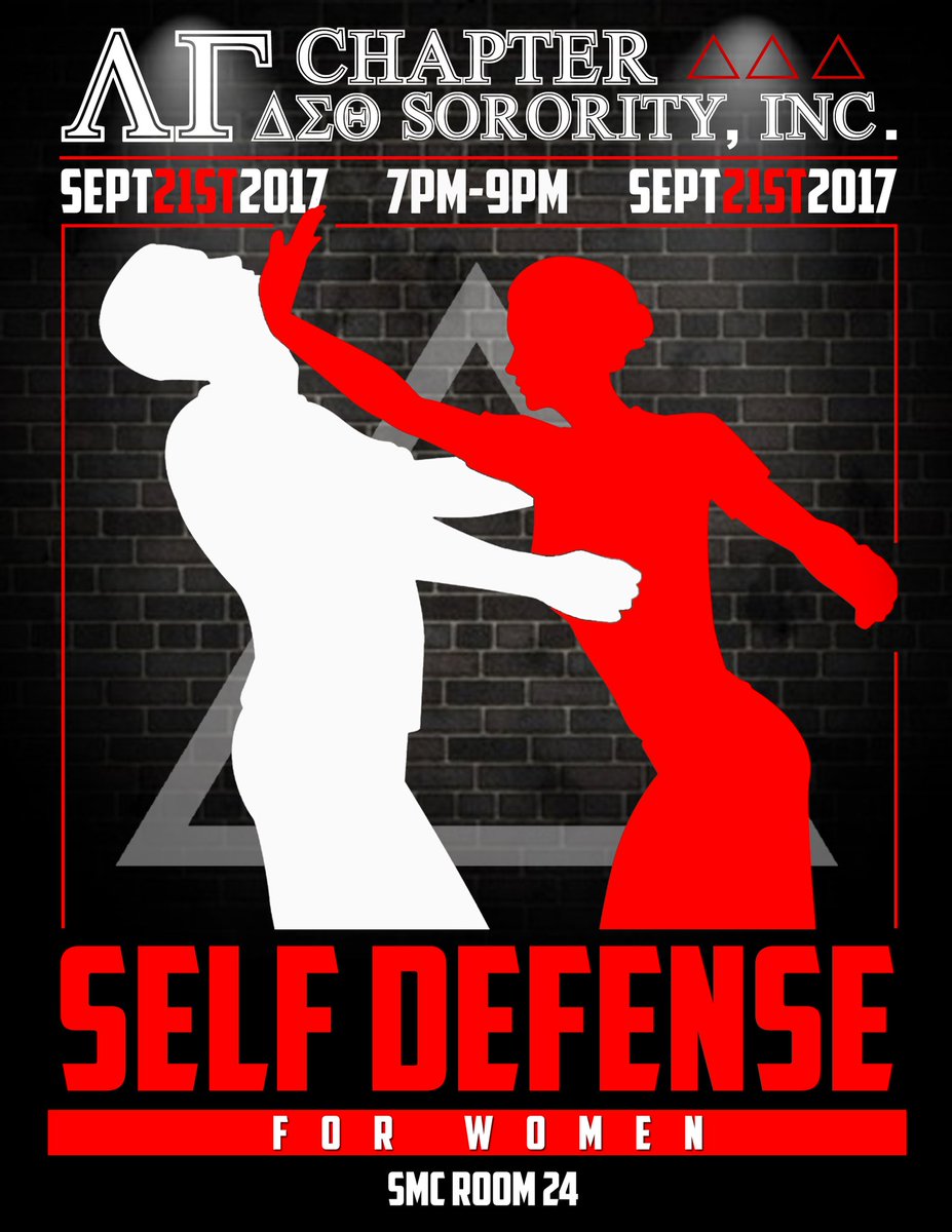 LG_DST's tweet photo. Women are 75% more likely to be sexually assaulted on college campuses. Come see all the different ways to defend yourself! #DeltaWeek #dst https://t.co/u5AhP98Rxt