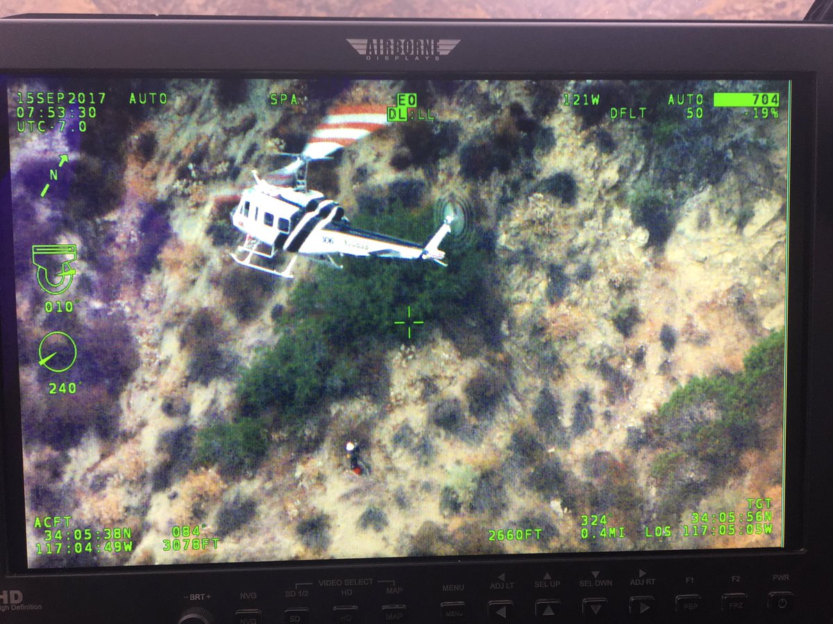 SBCSDmdattilo's tweet photo. Great job by Yucaipa Station SAR personnel &amp; crew of AR 306 with a first light hoist rescue of an inj'd hiker in Morton Creek https://t.co/n8NbaHKkoz