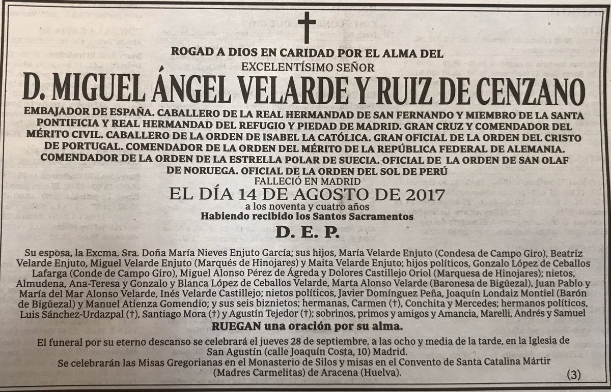 Manelsaus's tweet photo. Ha causat baixa un membre del cos diplomàtic. #EsquelesABC https://t.co/9t7h3xcKQE