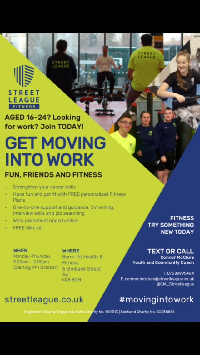 RossG_SL's tweet photo. 🔥🔥🔥🔥🔥🔥🔥🔥🔥🔥Look out for @Street_League South Ayrshire Employability Fund programme starting in October in partnership with @Benefit_Ayr https://t.co/XJlBVSjFp8