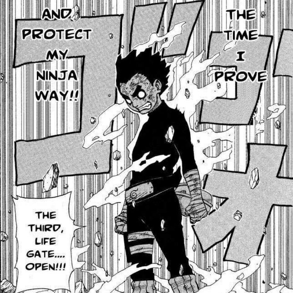 BlackTribbles's tweet photo. There's no going home. It's time to go big.....#mood
.
.
#blacktribbles #anime #rocklee #hiddenlotus #8innergates #naruto https://t.co/Vw3IKvnDg9