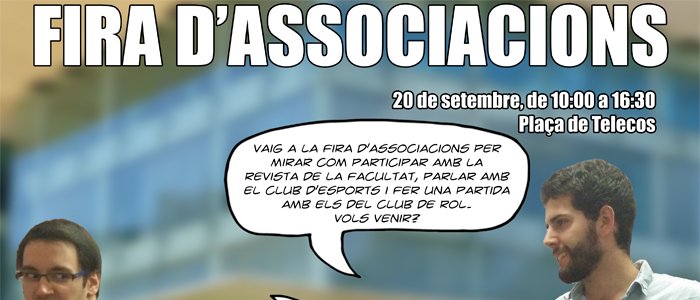 fib_upc's tweet photo. 20/09, de 10.30 a 16.00 h vine a conèixer les associacions de la FIB! https://t.co/4aNdJikZ8T https://t.co/wjb5rJHmaF