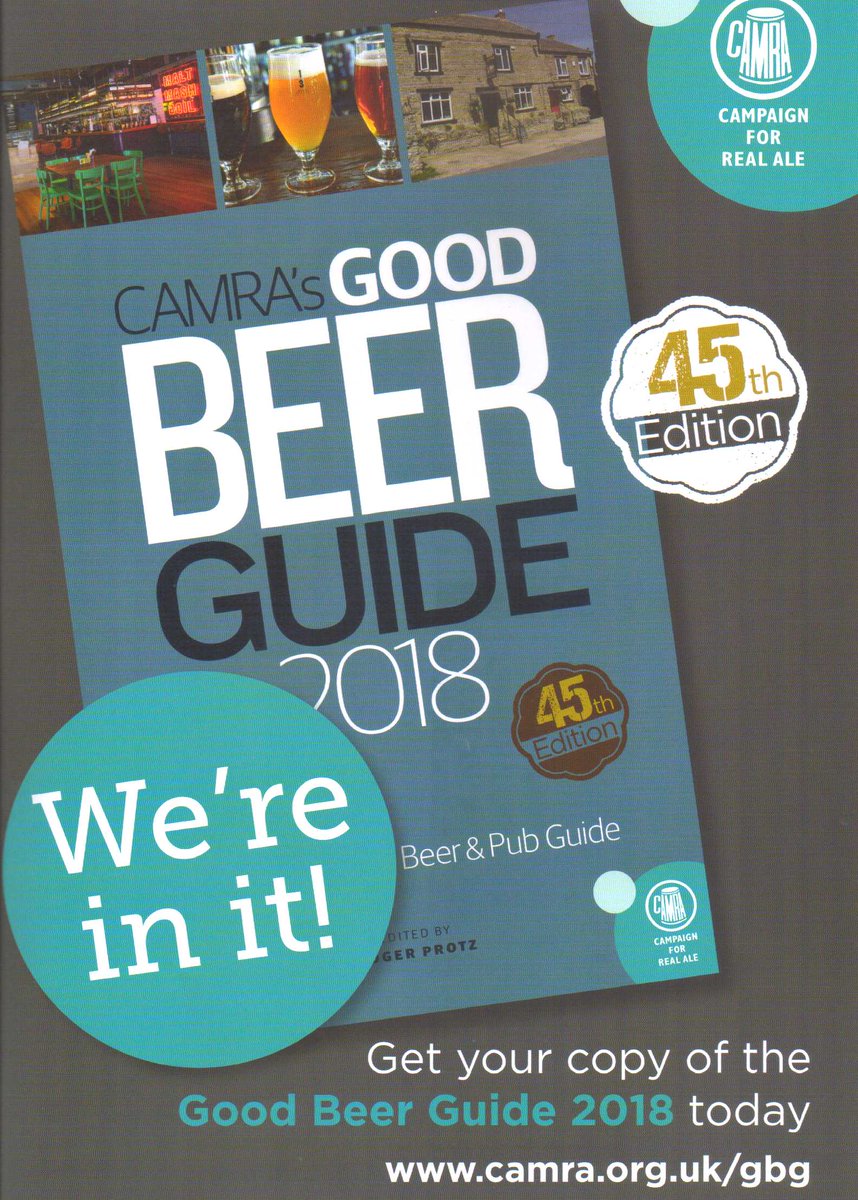 We are Honoured to be included in The Good Beer Guide for 2018