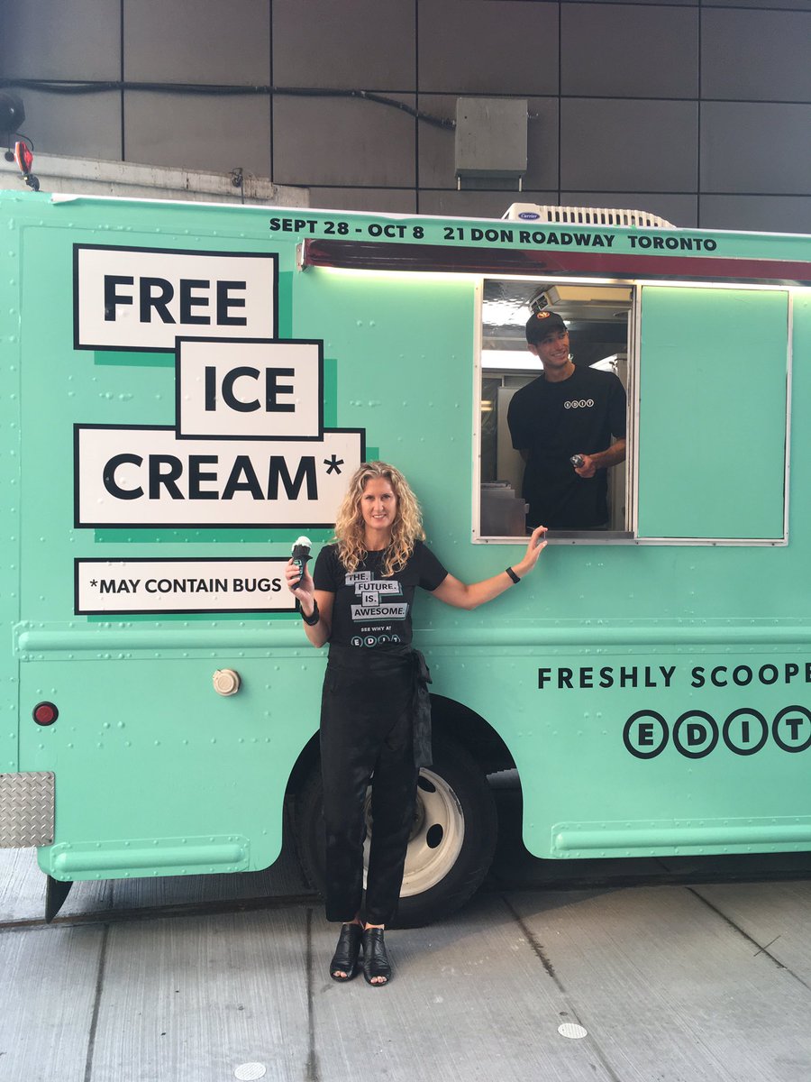 DesignExchange's tweet photo. Have you spotted the @EDITDX cricket ice cream mobile outside @BTtoronto? We're popping by @RyersonU next! https://t.co/gadF4fAGig