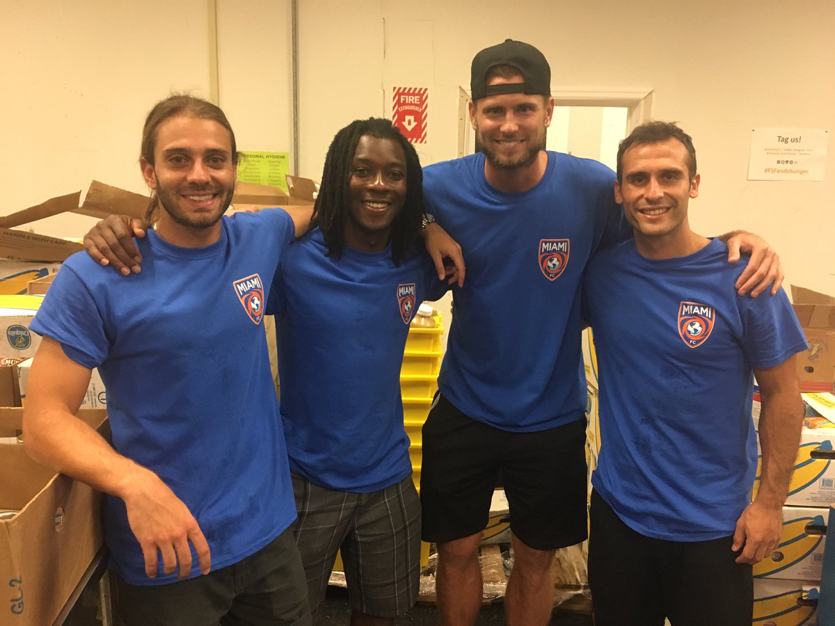 TheMiamiFC's tweet photo. .@TheMiamiFC Community Keepers officially launched last Friday supporting the #HurricaneIrma relief efforts @FeedingSFL! #Our305 #WeLoveYa https://t.co/KtGCfCo4wJ