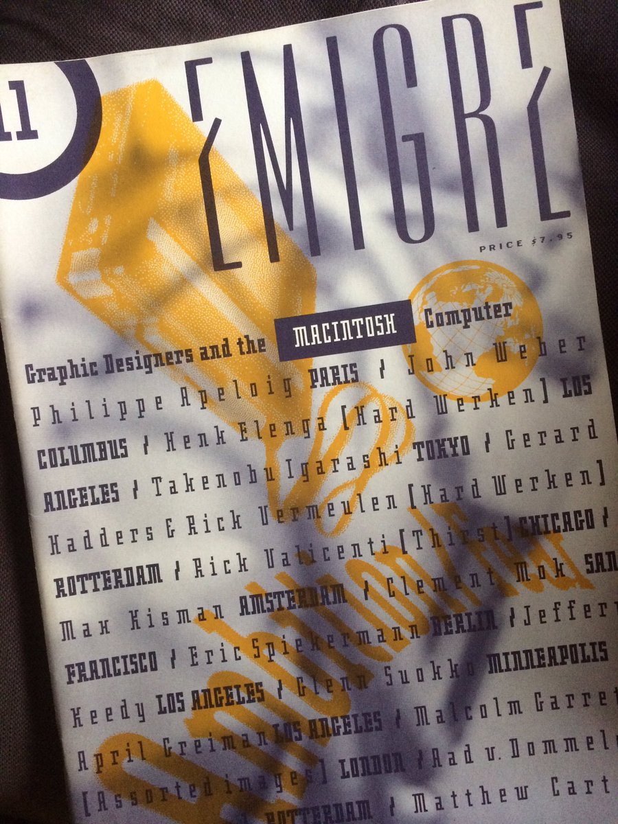 WeMakeMags's tweet photo. Turned out this issue of Emigre from the late 80s was among the favourites when I did my hands-on #magazine workshop at #Magfest17 https://t.co/8flN9FiQjm
