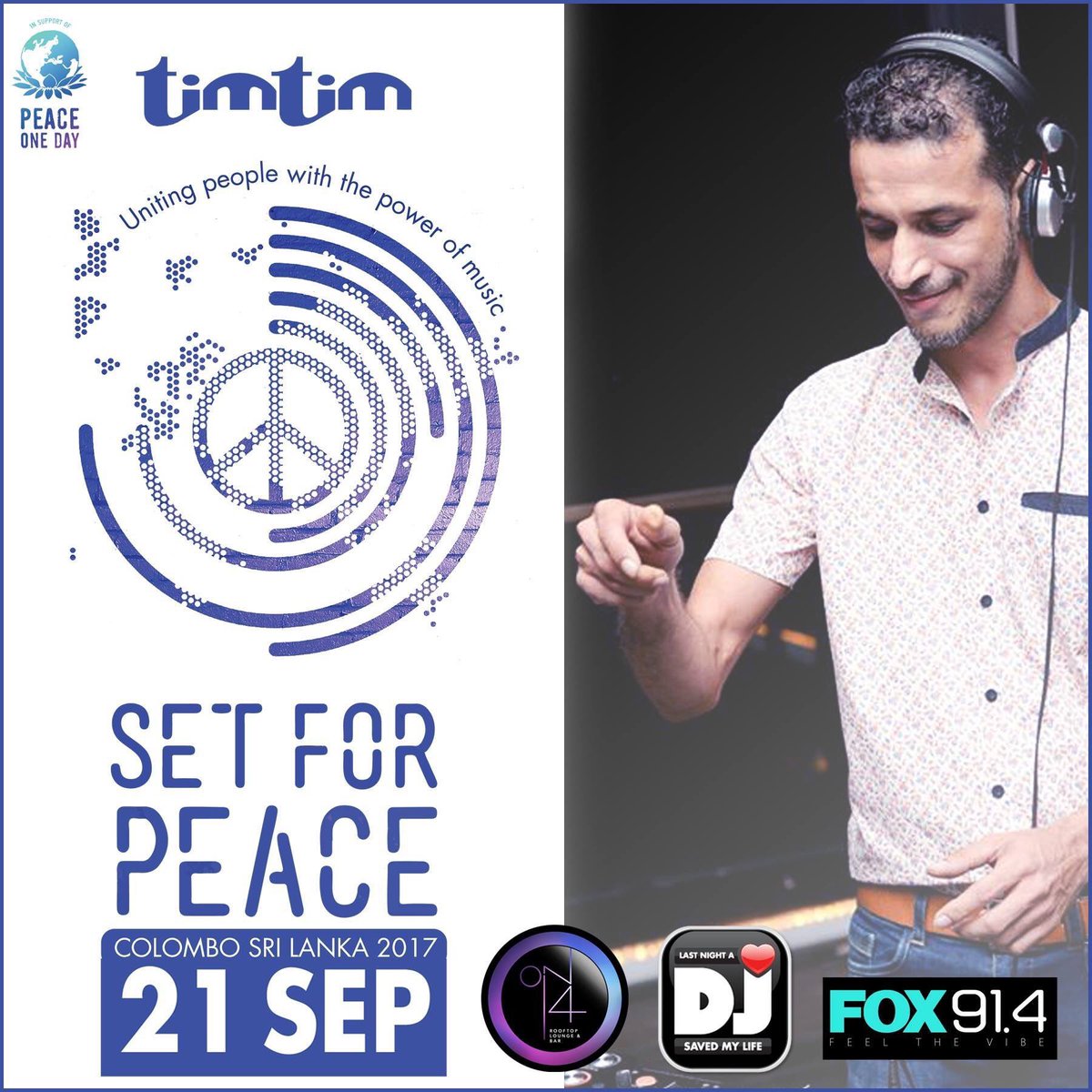 timclaessen's tweet photo. I am #setforpeace 2017
21st September @ ON14 OZO CMB https://t.co/rsjKFd6gWW