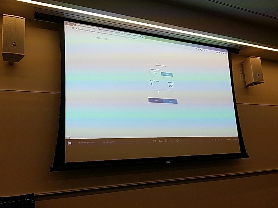 TechBreakfast's tweet photo. Ayodeji Olubusi @frontmyflight presenting FrontMyFlight at NYC  @TechBreakfast https://t.co/dyRaLnSq0q