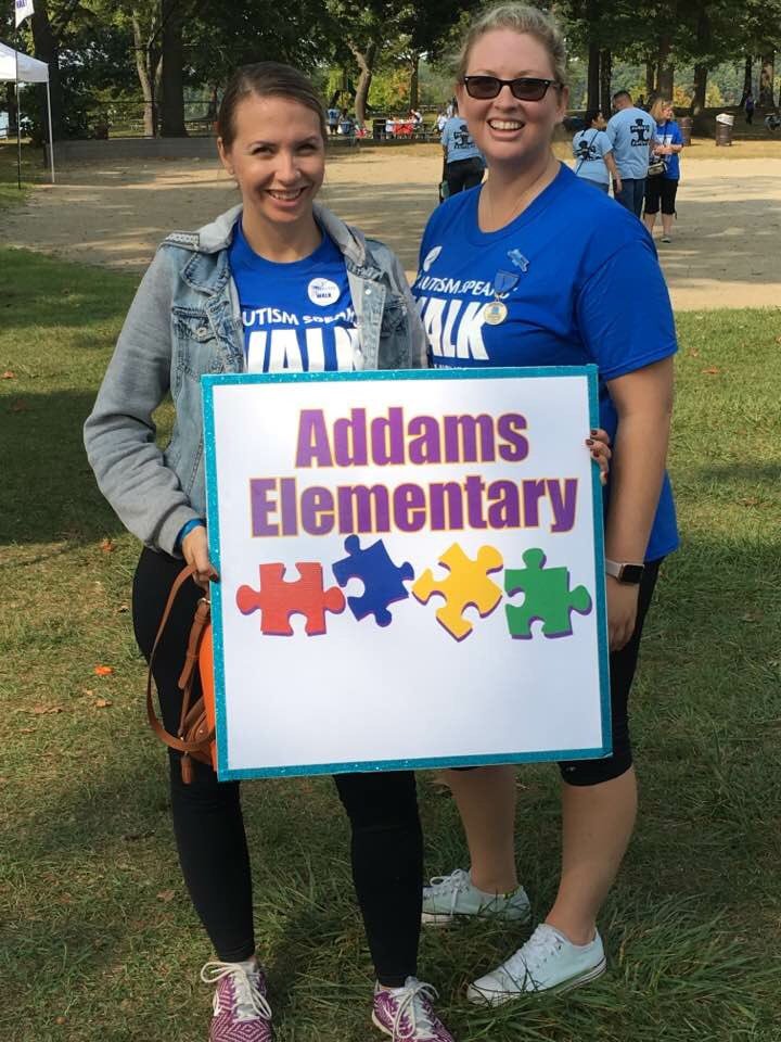 Ms_Danford's tweet photo. Our Addams walk team!! Thank you everyone for your donations! We were able to raise $4,061 to help fund autism research!! #AddamsLearners https://t.co/Y1iChiUw4s