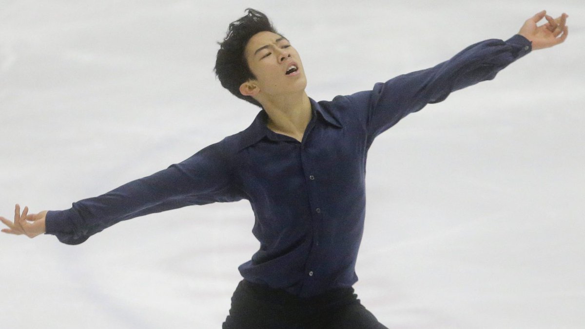 NBCOlympics's tweet photo. .@nathanwchen debuts a new quad jump to win his Olympic season opener: https://t.co/ZAjbkEjimx https://t.co/SozlhKSCTR