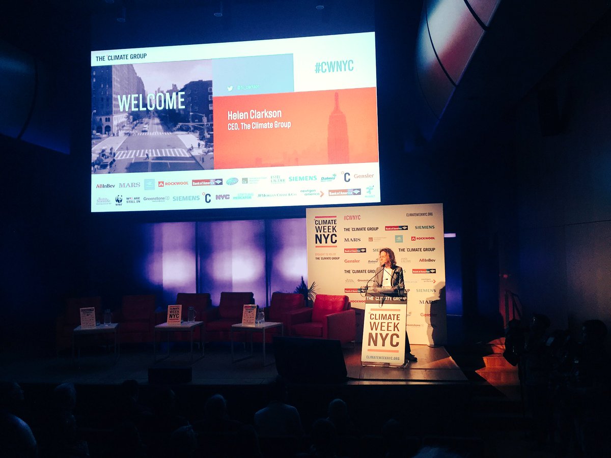 DoretheN's tweet photo. Climate week opening .. #climateoptimist #CWNYC @ClimateWeekNYC @novonordisktbl https://t.co/jaBC7g3Ht4