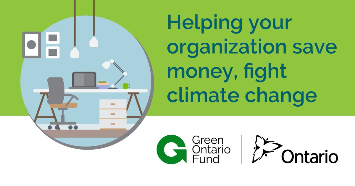 ONenvironment's tweet image. Visit GreenON.ca to access programs and rebates to help your organization reduce energy costs &amp;amp; cut its carbon footprint!
