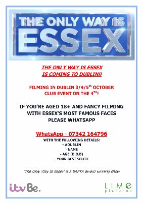 RT <a href="/RadioDublin/">RADIO #DUBLIN</a> It's happening!...The Only Way is Dublin 📽️🍾 Get involved 3rd-5th October 🍀#TOWIE #Dublin #GetInvolved #Party #DramaAlert