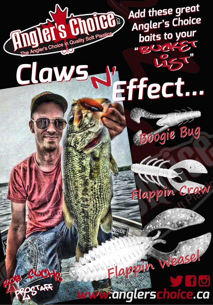CanuckBassin's tweet photo. Claws? @Anglers_Choice has that covered! Check out the #BoogieBug #FlappinWeasel and #FlappinCraw π¨π¦ πΊπΈ #ChooseWisely https://t.co/w1EoD4A2dH