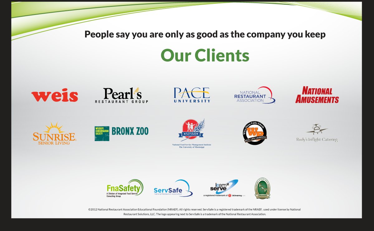 mpozit's tweet image. #SatisfiedClients #OurClients #FoodSafety fnasafety.com