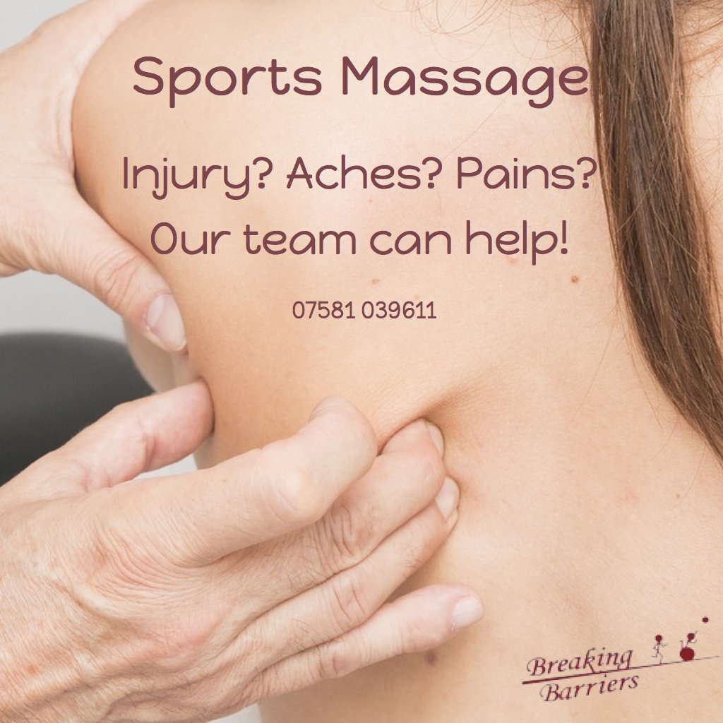 Injury? Aches? Pains?
Our team can help!