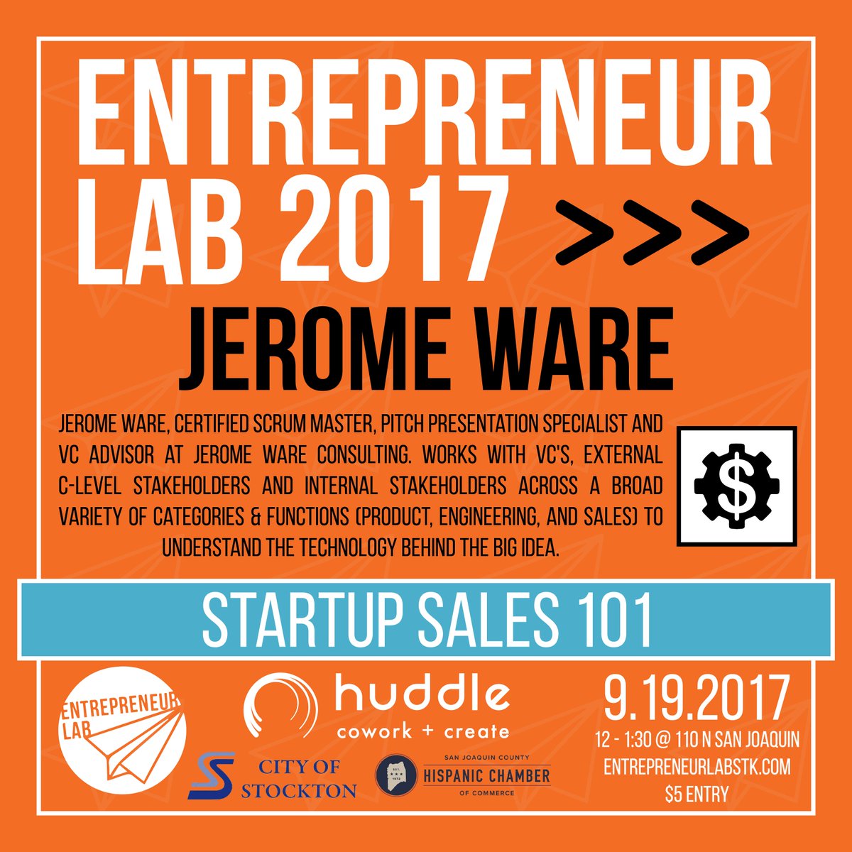 GeorgeParrish1's tweet photo. #EntrepreneurLabStocktonSpeakerSeries
#JeromeWare "StartUp Sales" #HuddleCoWorkingSpace  #StocktonCA 
https://t.co/4l1bcPwPUi…/…/243364752/… https://t.co/kHzYBQZ3Qt