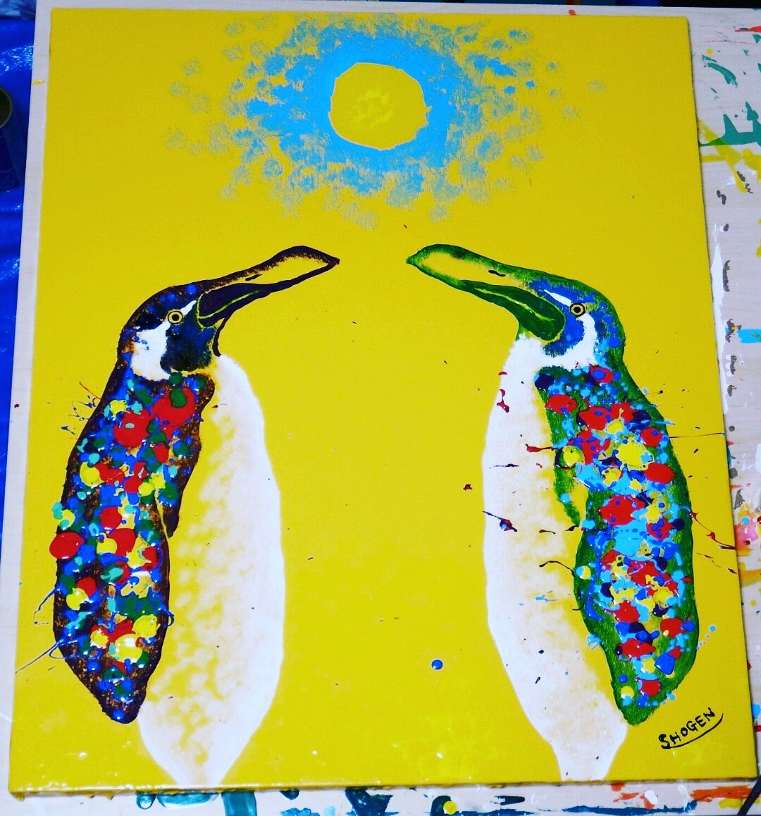 空を見上げてみた』というタイトルの絵を描きました！#SHOGEN #Africa