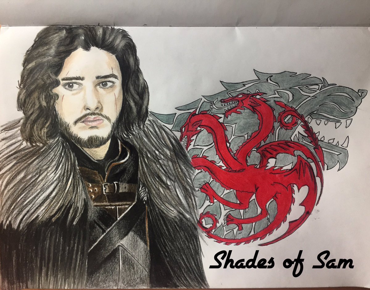 Shades_of_Sam's tweet photo. Hi guys, this is my drawing of Jon Snow. Let me know what you think. #JonSnow #gameofthones #tronodispade #KitHarington #GameOfThronesFinale https://t.co/52Z1dvzJRX