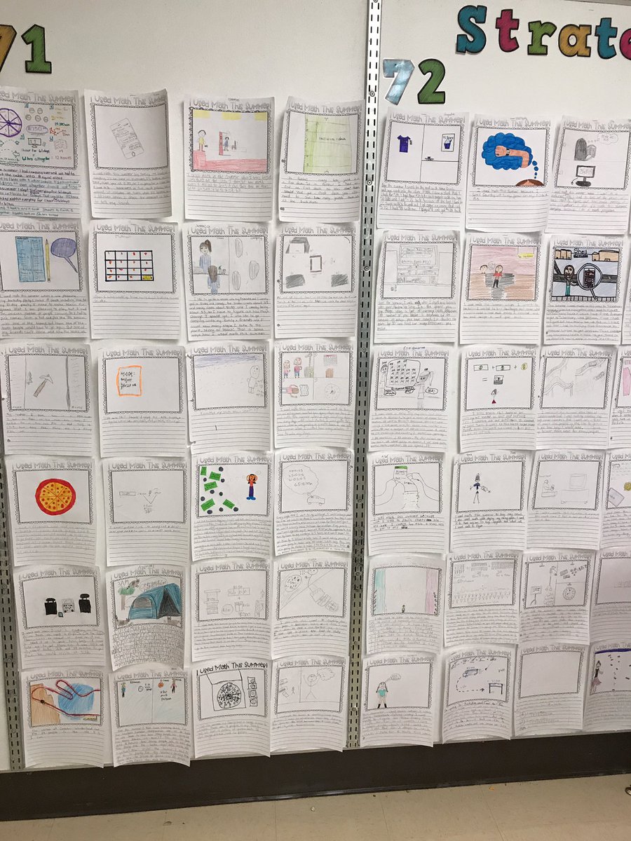 msbaileybrh's tweet image. Looks like the grade 7s used A LOT of math over the summer #mathcurse #iusedmaththissummer