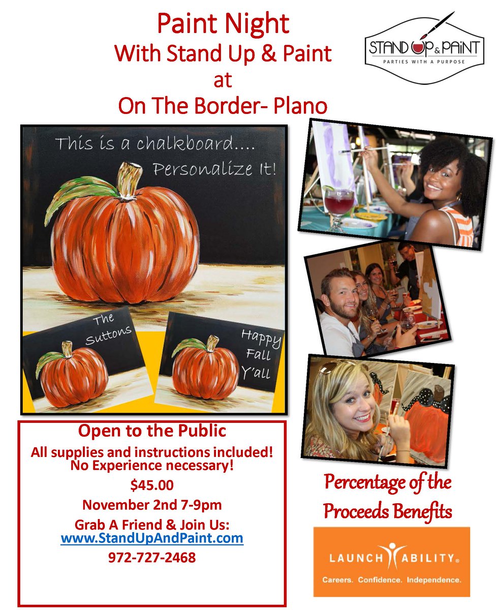 LaunchAbilityTX's tweet photo. Join us Nov 2 for a fun evening of painting! #fundraising #standupandpaint #careersconfidenceindependence #ability2work https://t.co/xAMh56k52k