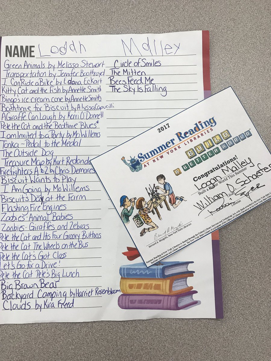 patriciaeyer's tweet image. @WOSnews if you have a summer reading log please send it to the #libraryWOS