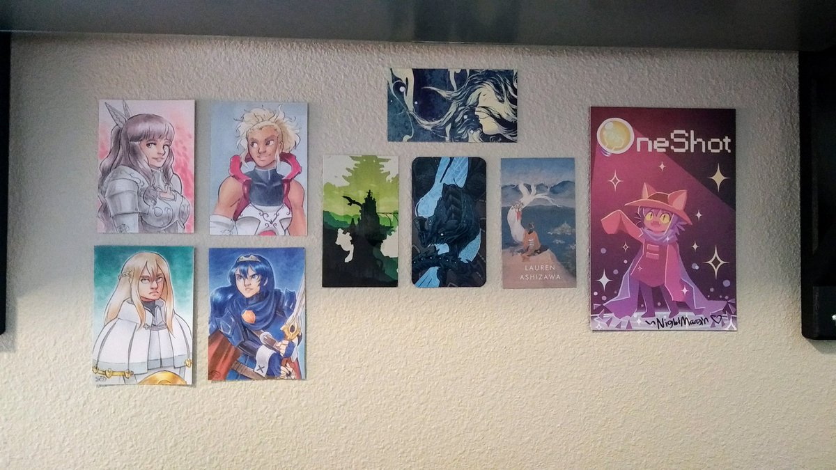 marsh_wolf's tweet photo. Put up my #RCCC17 prints!! I have two commissions that I'm waiting to frame as well. https://t.co/xQ6YoMD5OD