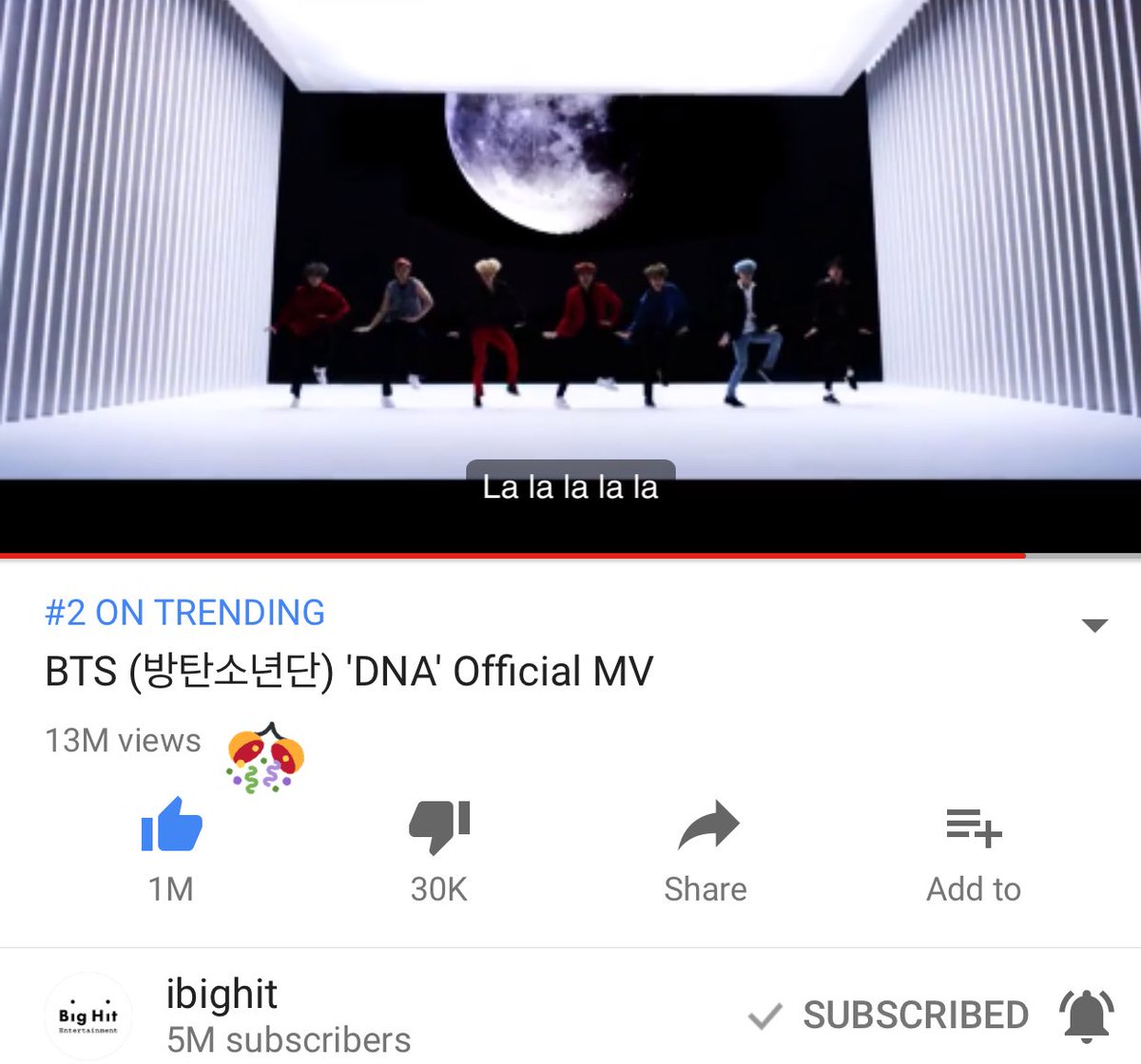 btsanalytics's tweet photo. [@BTS_twt #DNA]

'DNA' MV has surpassed 13.35M+ views in 10h10m, breaking the previously held record of most K-pop MV views in 24 hours. https://t.co/LRGqRN2vnn