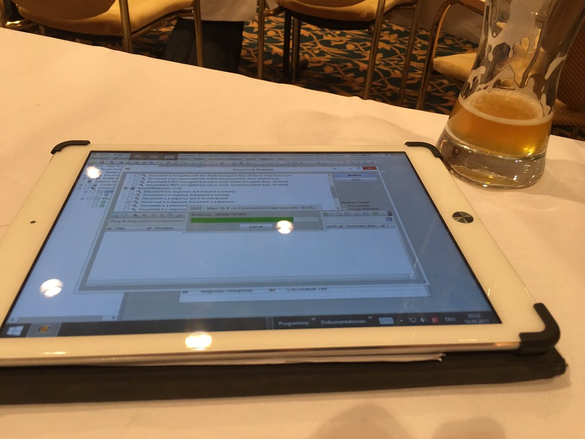 BenMenesi's tweet photo. Putting out fires for a customer, @Ytria #scanEZ working overtime on a tablet using Win remote control at the #Admincamp social event :) https://t.co/u3vRUuvySU