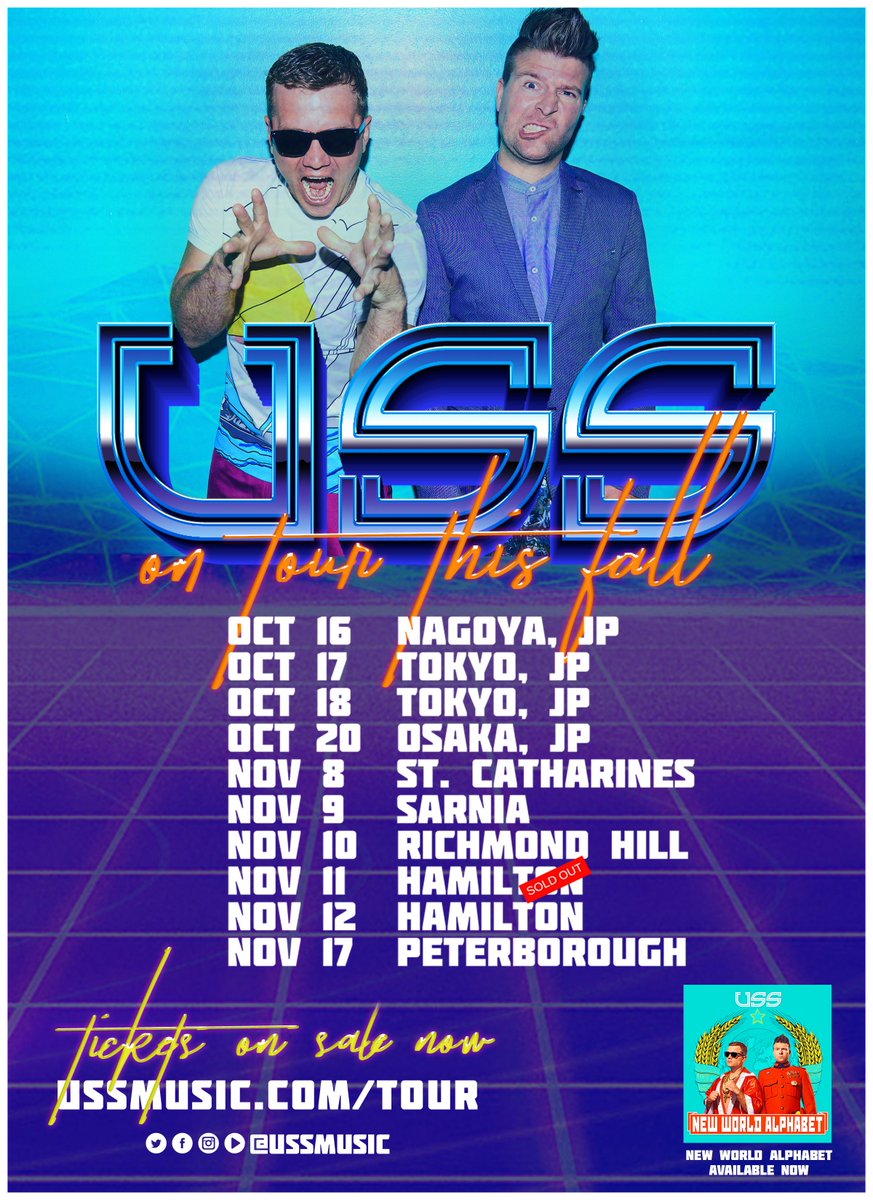 USSMUSIC's tweet photo. So excited for our fall tour! See you at the shows? Tickets on sale NOW at https://t.co/OcLc8OUC1j  #USSNWA https://t.co/byj3x7ZqRQ