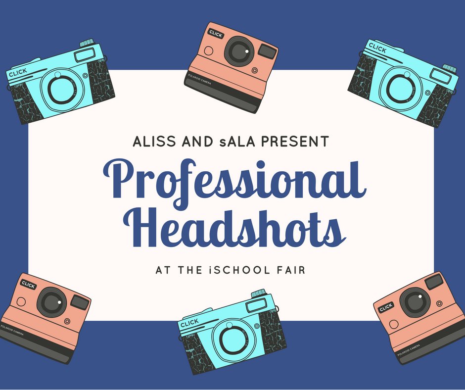 ALISS_UW's tweet photo. Who's excited about #iwelcomeweek2017?! In collaboration with @sALA_UW, we're offering FREE pro headshots at the @UW_iSchool Fair on Wed! https://t.co/6vYIAmOYgk