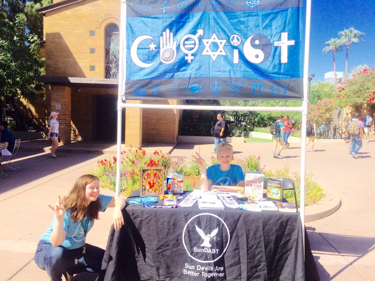 SunDABT's tweet photo. Back at it with SunDABT tabling! Swing by our table outside Hayden and say hi! 👋🏼 #interfaith https://t.co/tXtyueB2hq