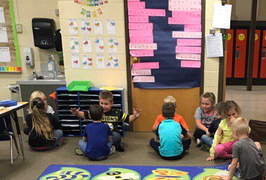 Practicing being the speaker and the listener today by telling stories to partners! #hlcsgreatthings