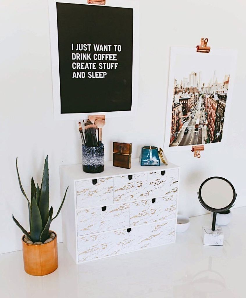 TheGarsowTwins's tweet photo. This is our favorite #IKEAhack yet! We took an unfinished wood chest and made it into makeup storage! The tutorial… https://t.co/8ArxQ5xaU2 https://t.co/qRte94wJdM