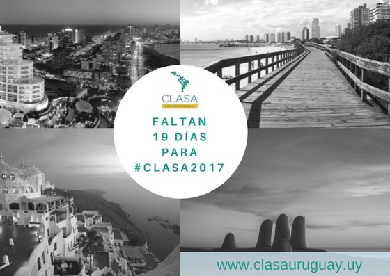 CLASA2017UY's tweet photo. Faltan 19 días para #CLASA2017 ¡Te esperamos! https://t.co/buZemqXkyo https://t.co/2SCooy3NEU