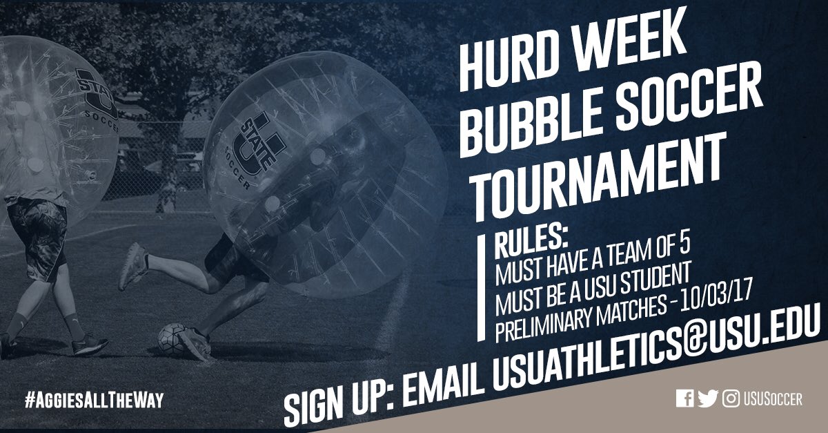 🚨ATTENTION🚨
Think you have what it takes to be a Bubble Soccer Champion? Sign up your team today for the official HURD week tournament! ⚽️👏🏼
