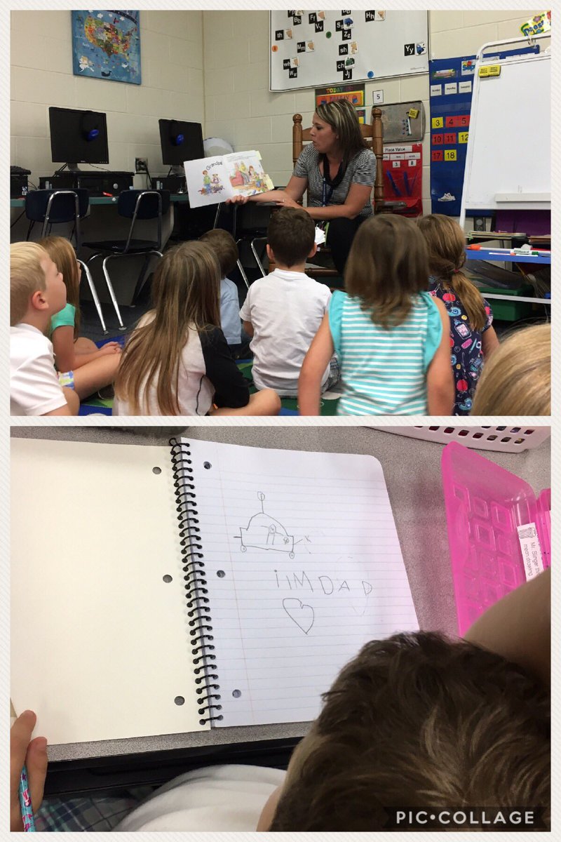 amandabrophy4's tweet photo. Writing about reading in kindergarten! #buildingreaders #wearekitley @kindygwen https://t.co/4Q2KQskPP7