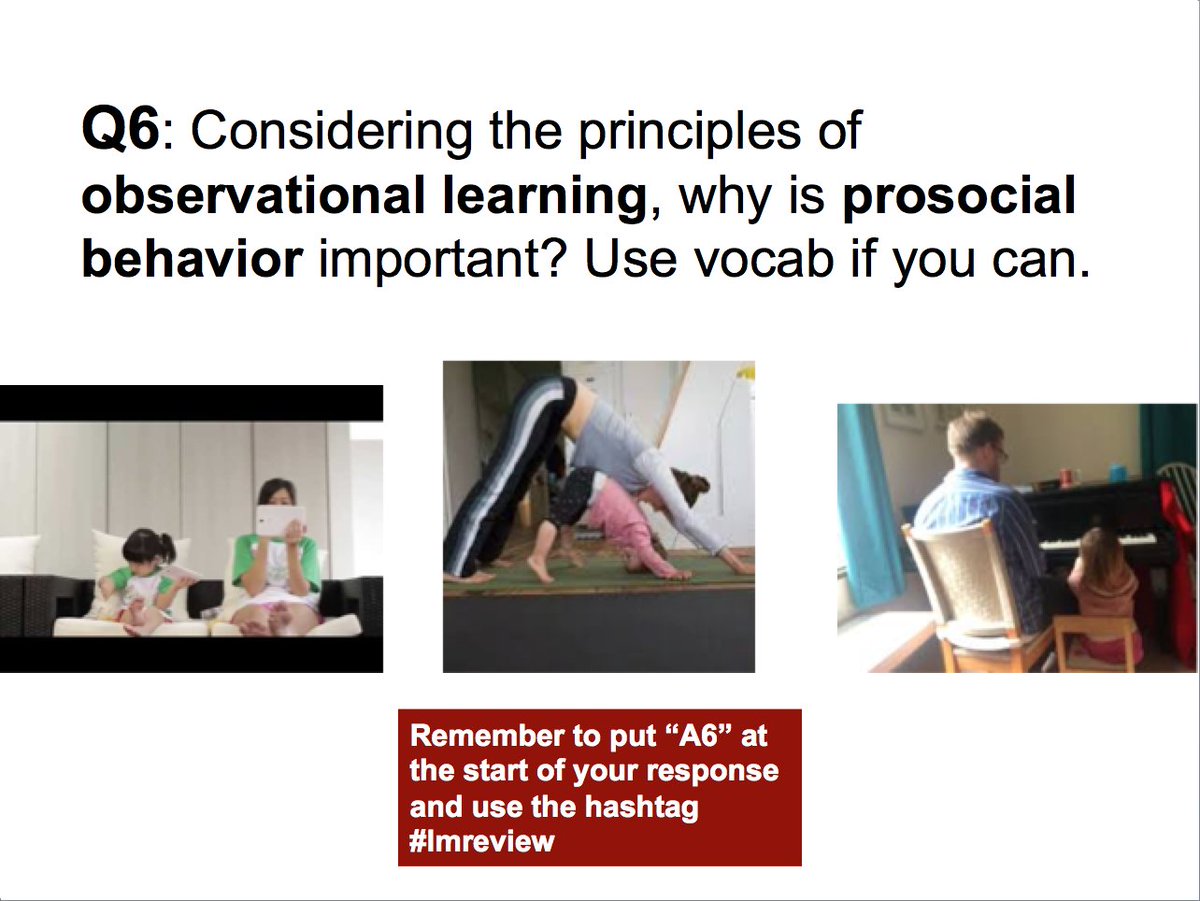 missSmead's tweet photo. Great mention of modeling, @nati_espaillat! Speaking of modeling... Q6: What is prosocial behavior important? #lmreview https://t.co/XdgGKtkL6o