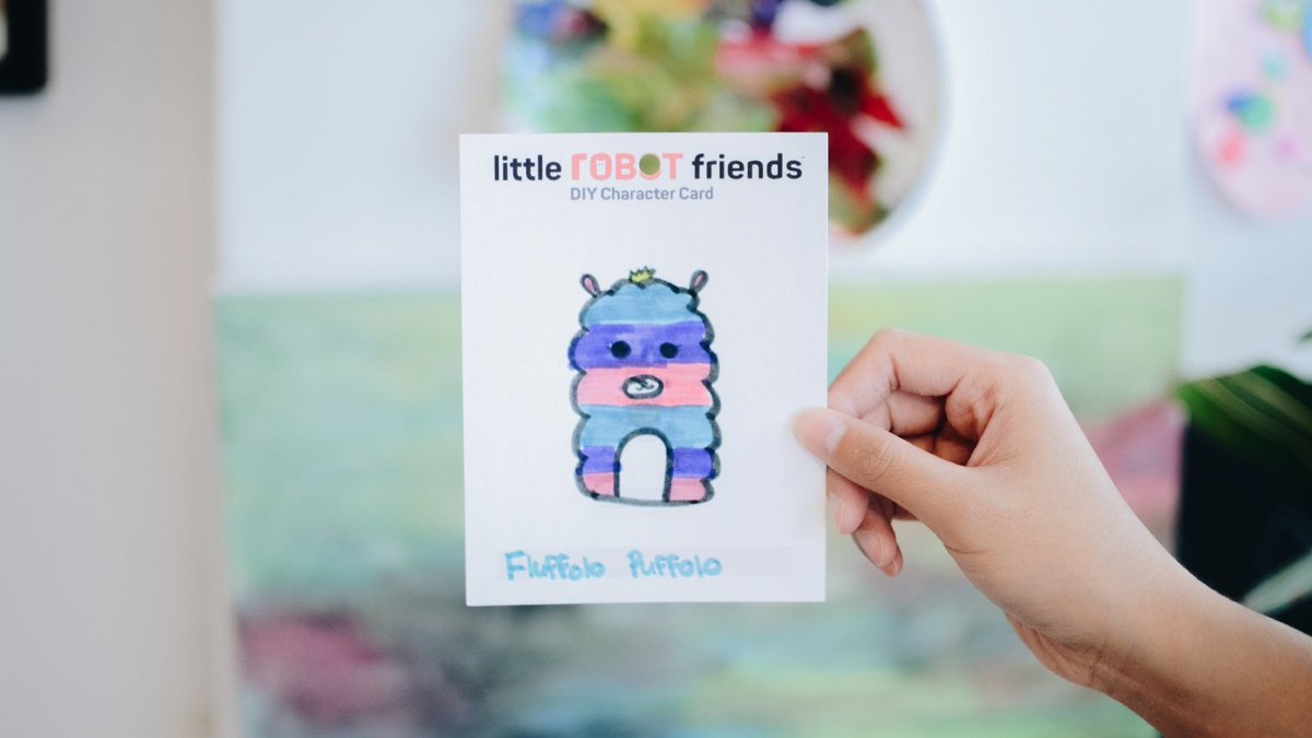LilRobotFriends's tweet photo. Meet Fluffolo Puffolo! This character likes to eat cheese and chase his tail. #LRFTop20 #DesignedByKids https://t.co/PeanfEjgI9