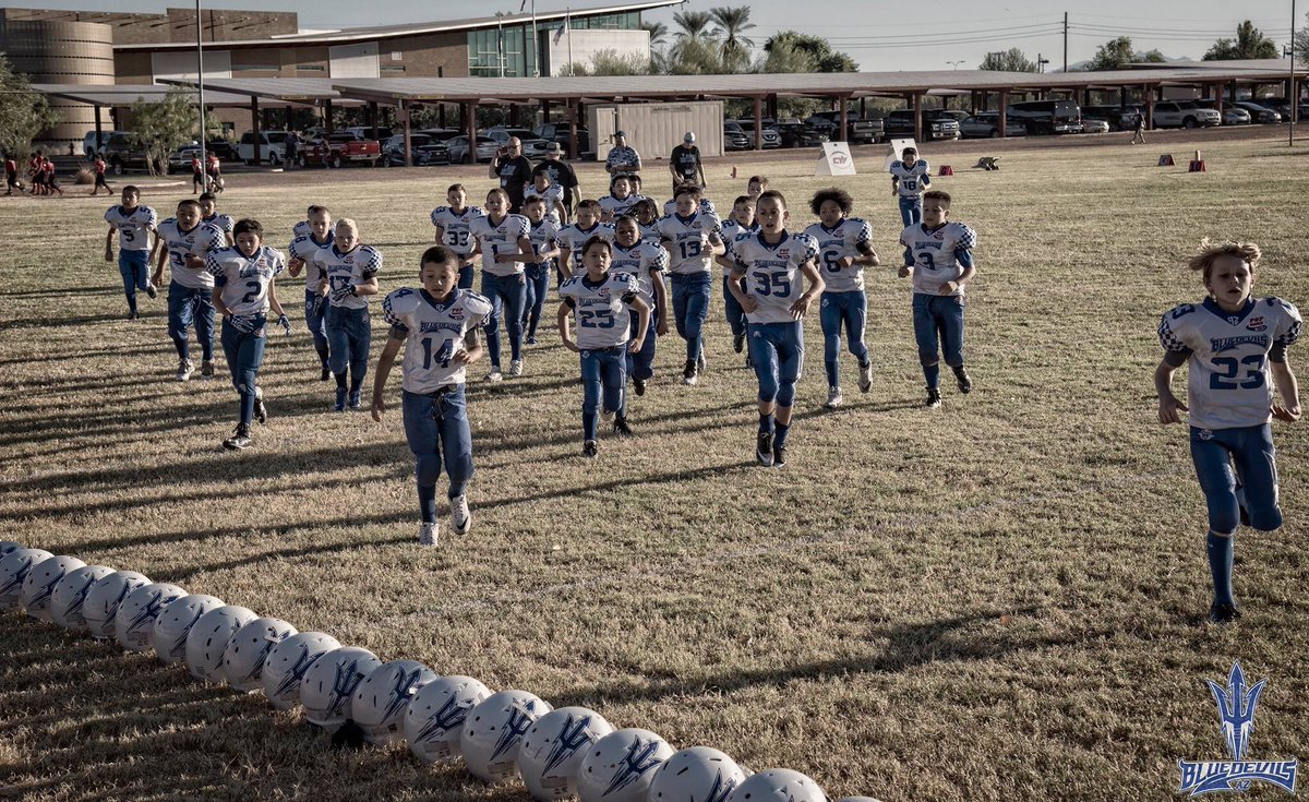 AZBlueDevils's tweet photo. Great team win this past Saturday against the Chandler Razorbacks, 22-0. This brings us to 4-0 on the season. 
#AZBlueDevils #YouthFootball https://t.co/moJOGIZkHX