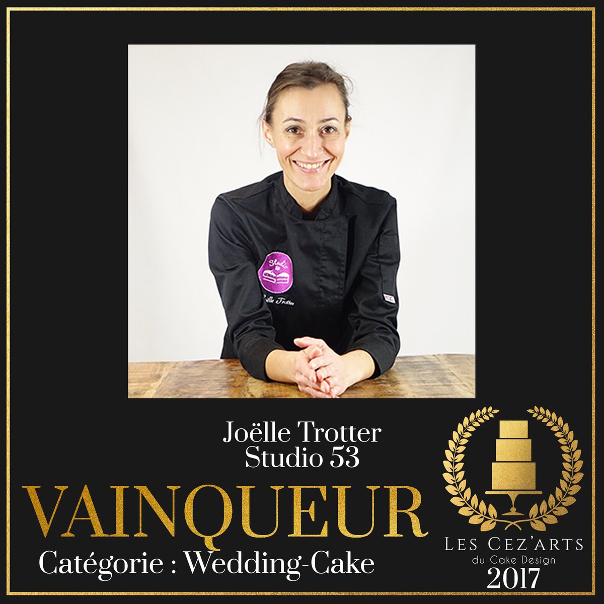 JoelleStudio53's tweet photo. Joëlle Trotter alias Studio53 élue meilleure pâtissière cake designer dans la catégorie wedding cake par un jury international et le public! https://t.co/g8STzg0Jyu
