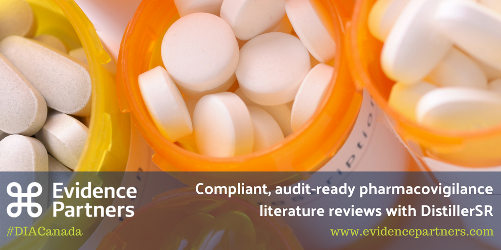 evidencepartner's tweet photo. Let’s talk #pharmacovigilance literature reviews. #DIACanada 2017 is in one month! https://t.co/iD2RwQi9k8