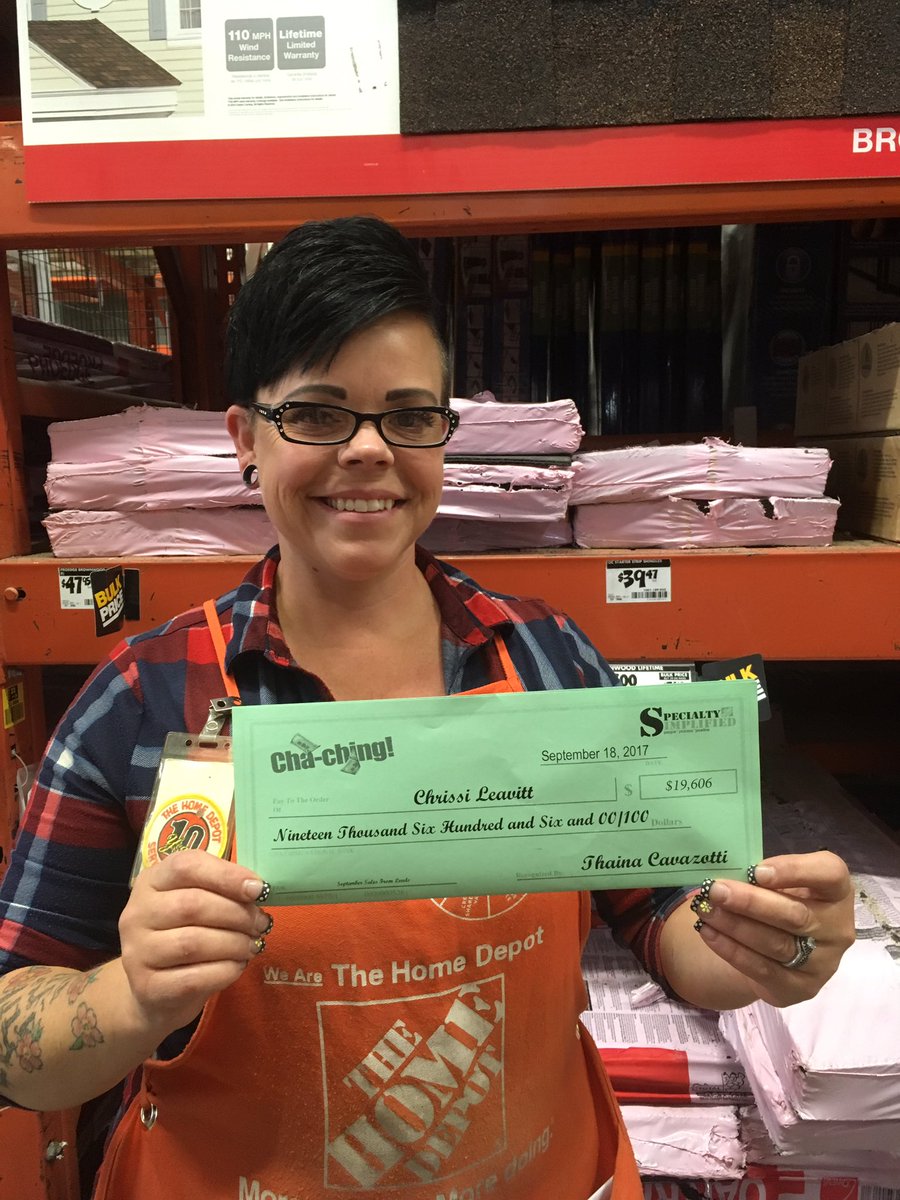 Huge shoutout to Chrissi in Lumber! $20K in HDE sales from leads this month, including a $13k roofing sale this week #thenew4402