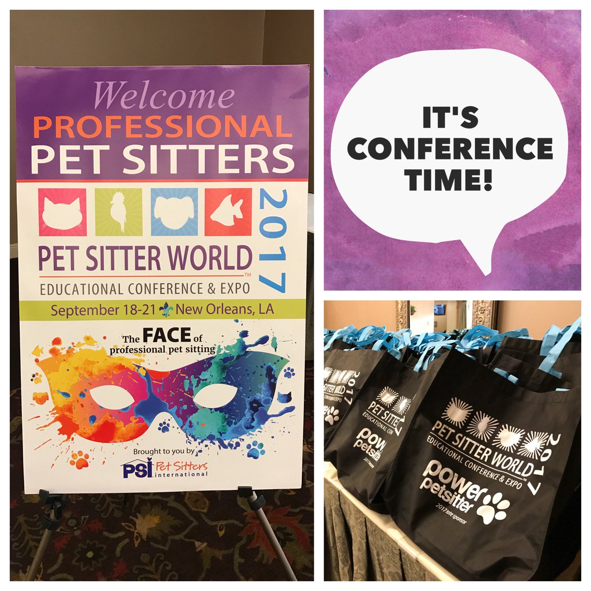 PetSittersIntl's tweet photo. We're excited for our 2017 Pet Sitter World Educational Conference & Expo to kick off today! #psw2017 #nola #neworleans #petsittereducation https://t.co/XYCW8zDF7t