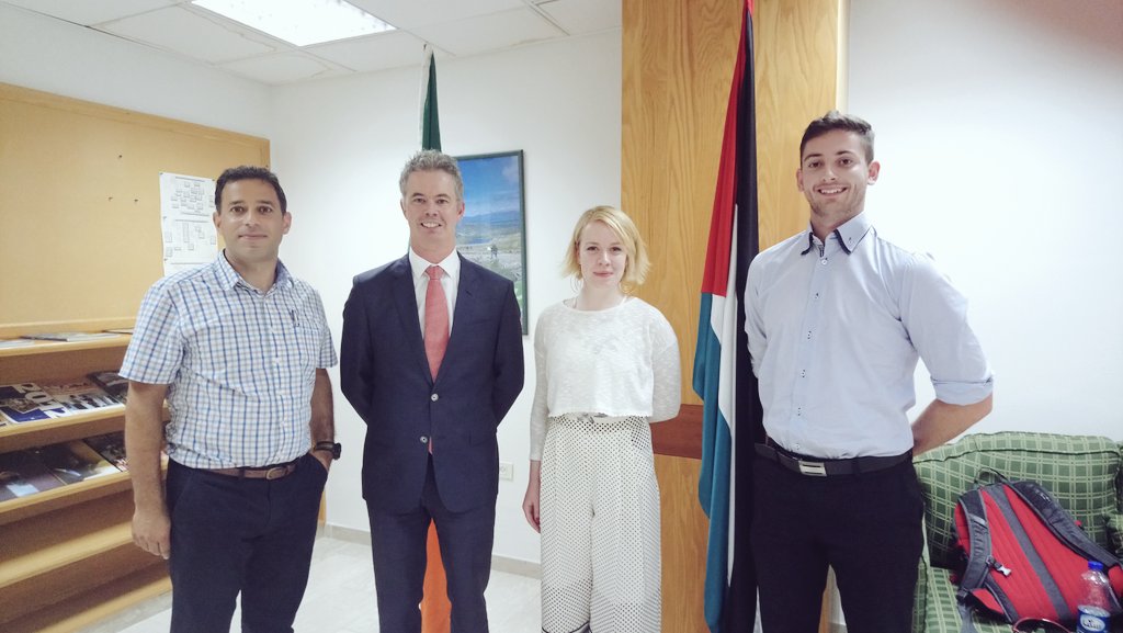 REXresearchNUIG's tweet photo. REX C-Pen seminar in Palestine kicking off with a visit to our Irish representative Jonathon Conlon in the West Bank #LoveIrishResearch https://t.co/uk9FTiU3zh