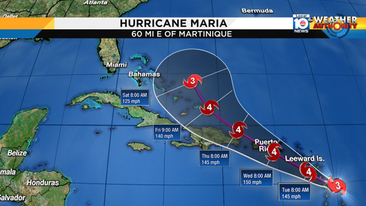 Hurricane #Maria becomes Category 3 storm, expected to strengthen bit.ly/2xsUA8Y?utm_me… https://t.co/jiYb5TPr8O