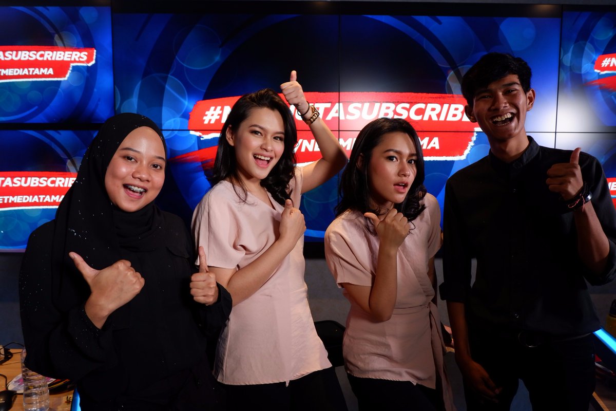 AyuMashari's tweet photo. 2. "Crew NET" 1 hari, ikut proses live di Channel Youtube @netmediatama bareng @TwindyRarasati & @TwindaRarasati #NET1jutaSubscribers :) https://t.co/M5TbIU7zuq