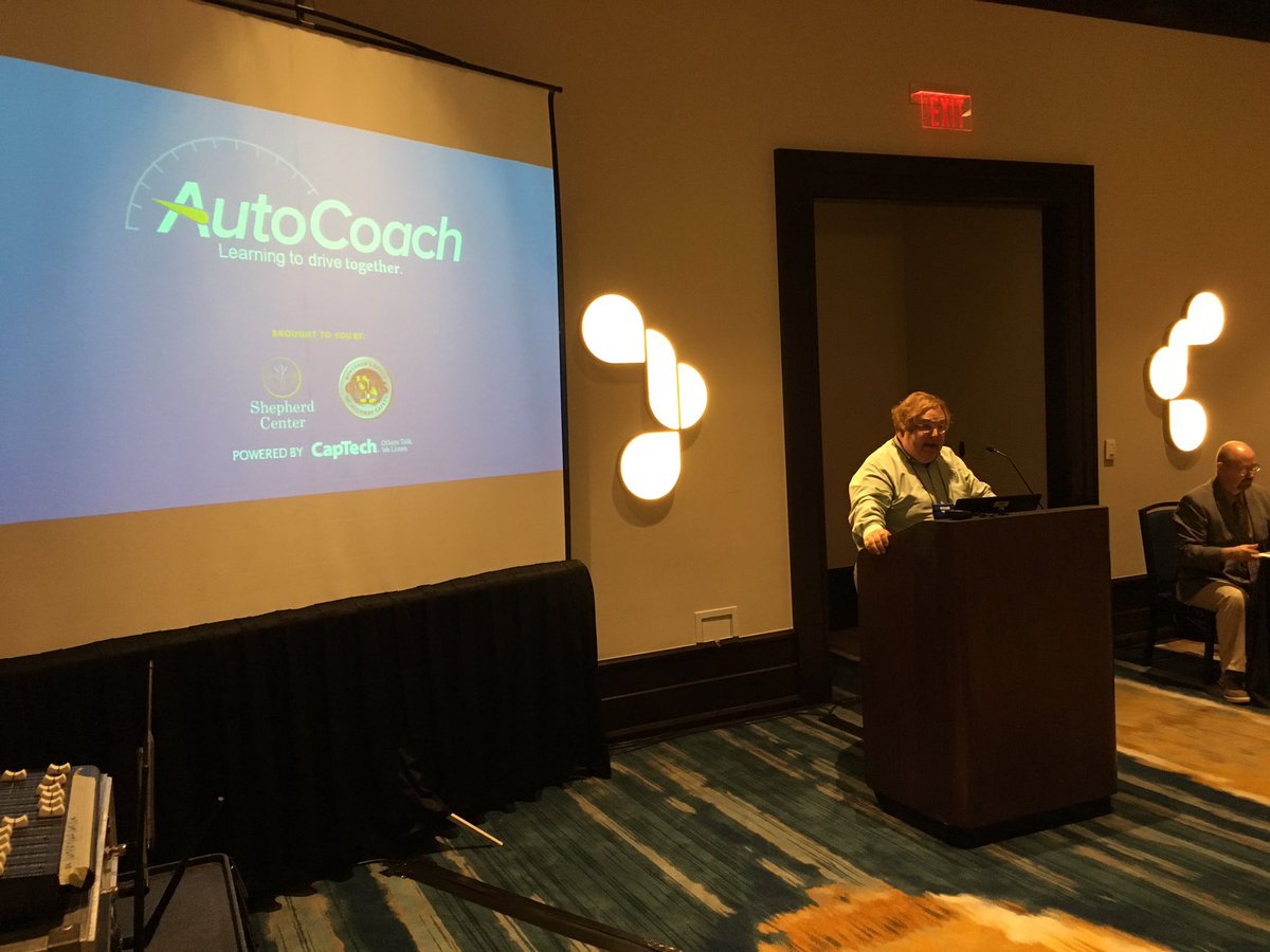 gohsgeorgia's tweet photo. Dir Blackwood &amp; CapTech giving details on @ShepherdCenter #AutoCoach teen drivers ed app for parents @GHSAHQ Annual Meeting. #GHSA2017 https://t.co/nNn0CF3mfW