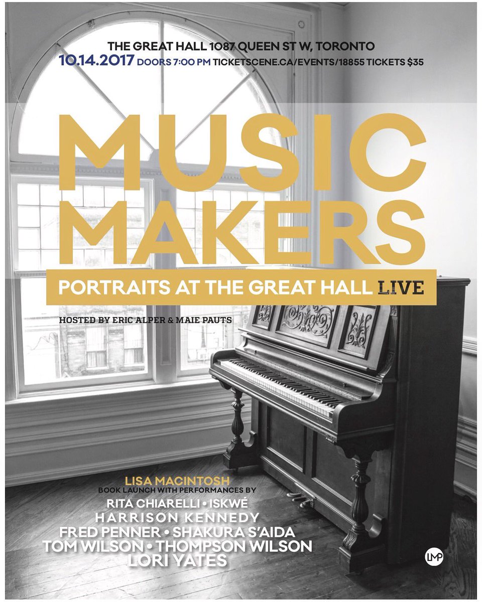Yes!! portraitsatthegreathall.com  @GreatHallTO <a href="/CBCMusic/">CBC Music</a> <a href="/OutsideMusic/">Outside Music</a> <a href="/WestQueenWest/">WQW</a>